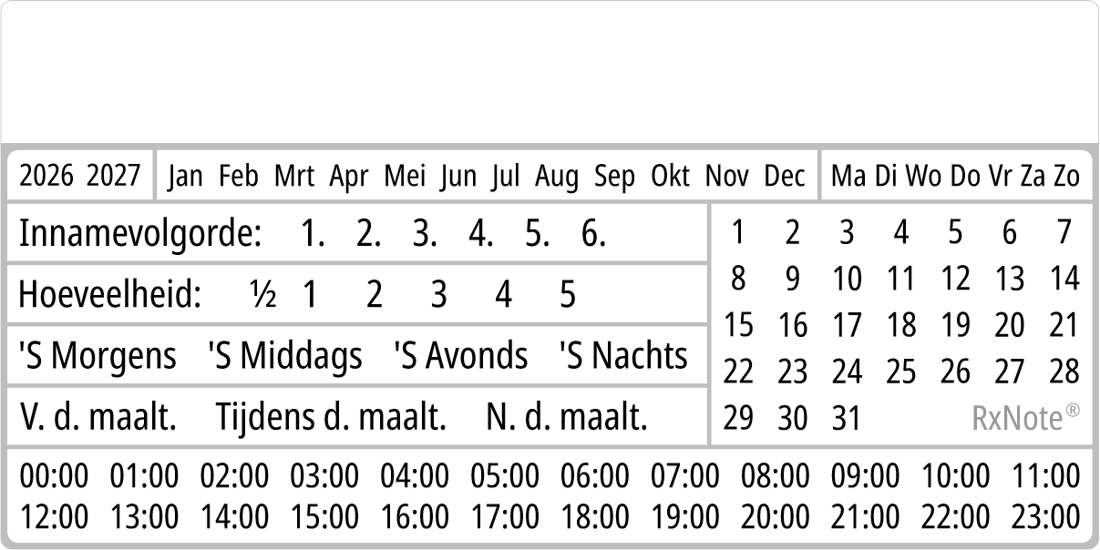 RxNote Farmaceutische Kalender M