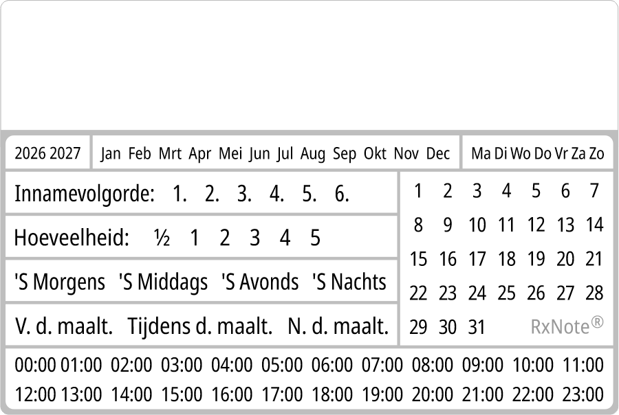 RxNote Farmaceutische Kalender S