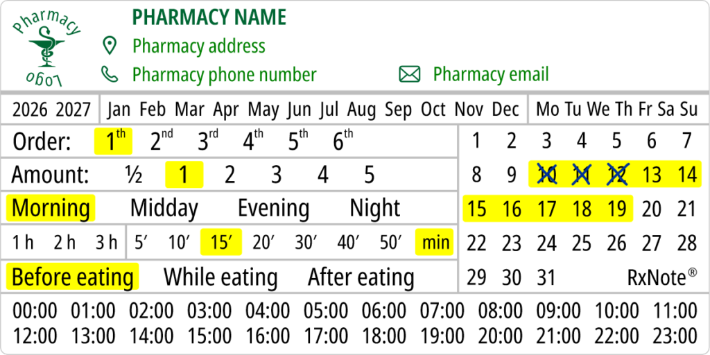Medication instructions