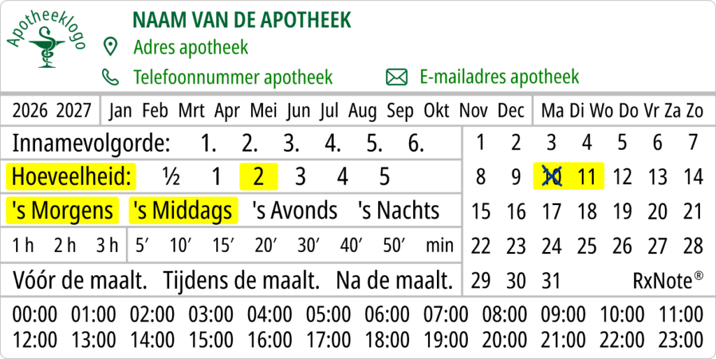 Medicatie-inname bijhouden